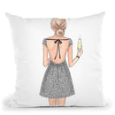 Silver Blondy Throw Pillow By Lana Leonteva