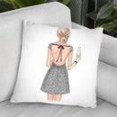 Silver Blondy Throw Pillow By Lana Leonteva