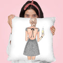 Silver Blondy Throw Pillow By Lana Leonteva