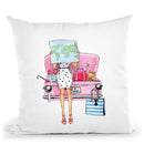 Travel Girl Throw Pillow By Lana Leonteva