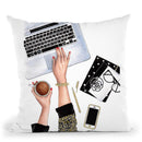 Working Place Throw Pillow By Lana Leonteva