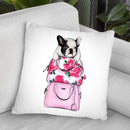 Dog With Bags Throw Pillow By Lana Leonteva