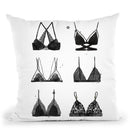 Little Black Bra Throw Pillow By Maja Tomljanovic