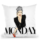 Monday Feels Throw Pillow By Maja Tomljanovic