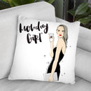 Monday Girl Throw Pillow By Maja Tomljanovic