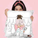 But First Coffee Throw Pillow By Maja Tomljanovic