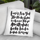 Paris New York Throw Pillow By Maja Tomljanovic