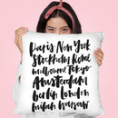 Paris New York Throw Pillow By Maja Tomljanovic