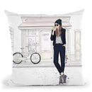 Coffeeop Throw Pillow By Maja Tomljanovic