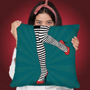 Striped Tights Ii Throw Pillow By Mark Ashkenazi
