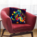 Zebra In Color Throw Pillow By Mark Ashkenazi
