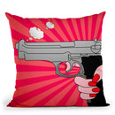 Pointed Gun Throw Pillow By Mark Ashkenazi