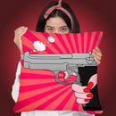 Pointed Gun Throw Pillow By Mark Ashkenazi