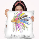 Be Brave Throw Pillow By Mercedes Lopez Charro
