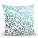 Monis Glitter Leo Mint Throw Pillow By Monika Strigel