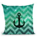 Party Chevron Green Throw Pillow By Monika Strigel