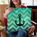 Party Chevron Green Throw Pillow By Monika Strigel