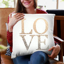 Gatsby Gold Love Throw Pillow By Monika Strigel