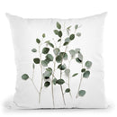 Scandi Eucalyptus Light Silver Throw Pillow By Monika Strigel