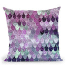Summer Mermaid Pink Light Gold Throw Pillow By Monika Strigel