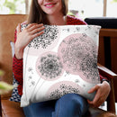 Dandy Wishes Iiabby Pink Throw Pillow By Monika Strigel