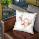 Geo Heart Rosegold Pastel Throw Pillow By Monika Strigel