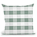 Eucalyptus Green Gingham Throw Pillow By Monika Strigel