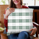 Eucalyptus Green Gingham Throw Pillow By Monika Strigel