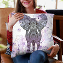 Flowerower Elephant Throw Pillow By Monika Strigel