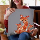 Fox Family Throw Pillow By Monika Strigel