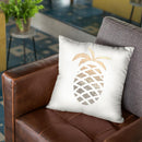 Gatsby Gold Ananas Throw Pillow By Monika Strigel