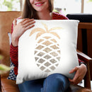 Gatsby Gold Ananas Throw Pillow By Monika Strigel