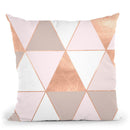 Geo Tikki Rosegold Pastel Throw Pillow By Monika Strigel