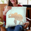 Happy Elephant Sweet Mint Throw Pillow By Monika Strigel