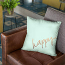 Happy Gold Sweet Mint Throw Pillow By Monika Strigel