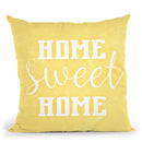 Home Sweet Home Scandi Yellow Throw Pillow By Monika Strigel