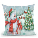 Classic Snowmen I Throw Pillow By Mary Urban