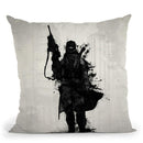 Post Apocalyptic Warrior Throw Pillow By Niklas Gustafson