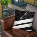 Black Striped Marble Throw Pillow By Niklas Gustafson
