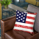 American Grunge Flag Throw Pillow By Niklas Gustafson