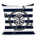 Navy Striped Nautica Throw Pillow By Niklas Gustafson