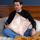 Vintage World Map Rose Gold Pink Throw Pillow By Nature Magick