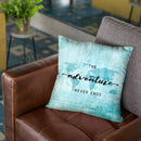 Teal World Map Adventure Never Ends Ii Throw Pillow By Nature Magick