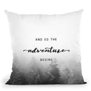 And So The Adventure Begins Misty Forest Throw Pillow By Nature Magick