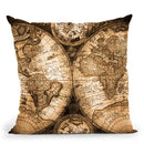 Vintage World Map Throw Pillow By Nature Magick