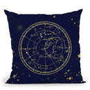 Vintage Star Map Navy And Gold Iv Throw Pillow By Nature Magick