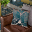 Vintage World Map Teal And Rose Gold Iii Throw Pillow By Nature Magick