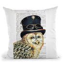 Steampunk Owl Throw Pillow By Not Much To Say