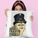 Steampunk Owl Throw Pillow By Not Much To Say
