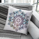 Blue Freesoul Mandala Throw Pillow By Nika Martines